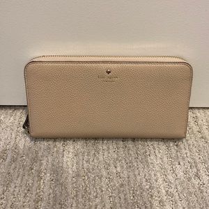Kate Spade Larchmont Long Wallet, Beige
